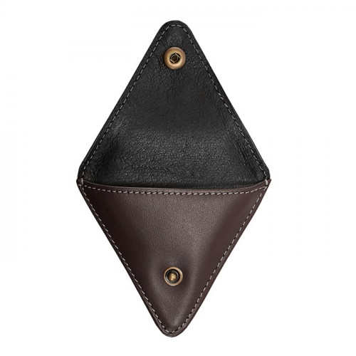 Coin Wallet - Brown - White